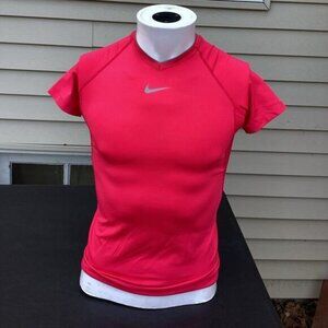 Tomato girl Nike Pro Combat Size kids xl  Pink Athletic DriFit V-Neck